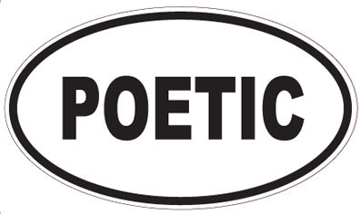 POETIC - Oval Sticker