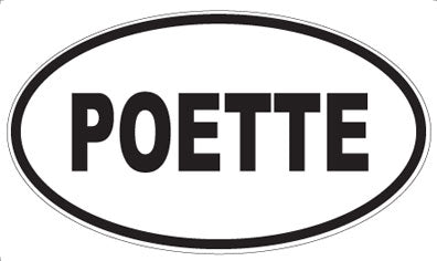POETTE - Oval Sticker