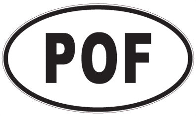 POF - 3 Letter Initials Oval Sticker