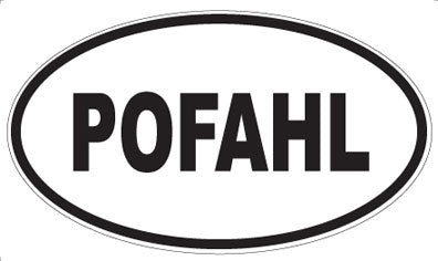 POFAHL - Oval Sticker