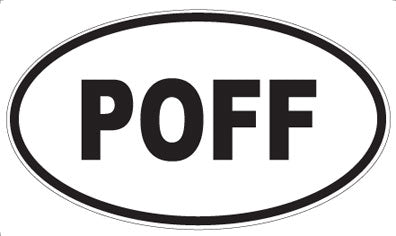 POFF - Oval Sticker
