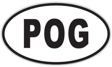 POG - 3 Letter Initials Oval Sticker