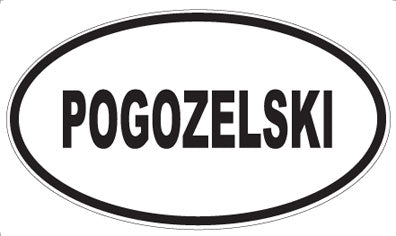 POGOZELSKI - Oval Sticker