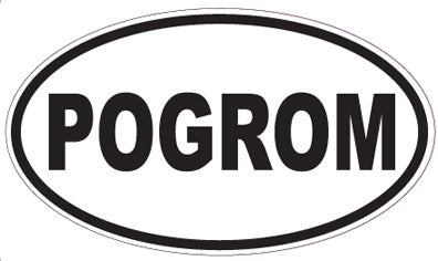 POGROM - Oval Sticker