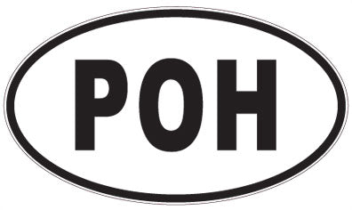POH - 3 Letter Initials Oval Sticker