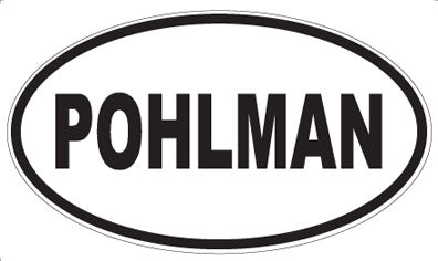 POHLMAN - Oval Sticker