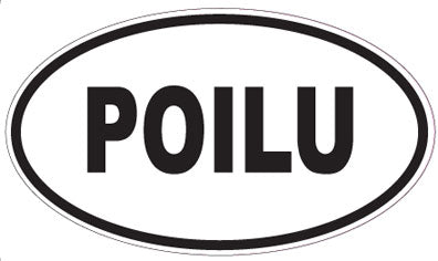 POILU - Oval Sticker