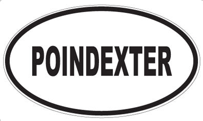 POINDEXTER - Oval Sticker