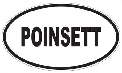 POINSETT - Oval Sticker