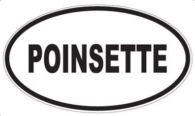 POINSETTE - Oval Sticker