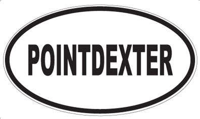 POINTDEXTER - Oval Sticker