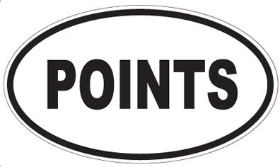 POINTS - Oval Sticker