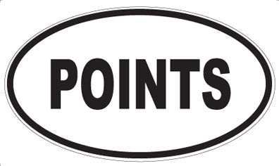 POINTS - Oval Magnet