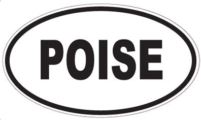 POISE - Oval Sticker
