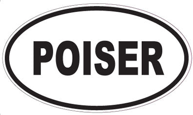 POISER - Oval Sticker