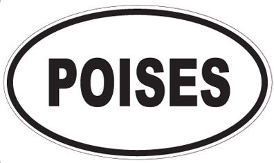 POISES - Oval Sticker