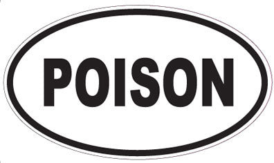 POISON - Oval Sticker