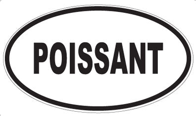 POISSANT - Oval Sticker