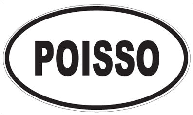 POISSO - Oval Sticker