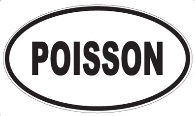 POISSON - Oval Sticker