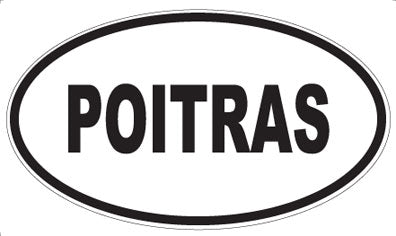 POITRAS - Oval Sticker