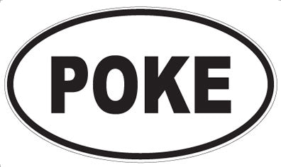 POKE - Oval Sticker