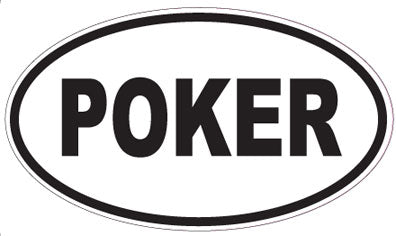 POKER - Oval Sticker