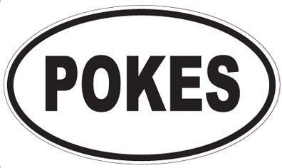 POKES - Oval Magnet