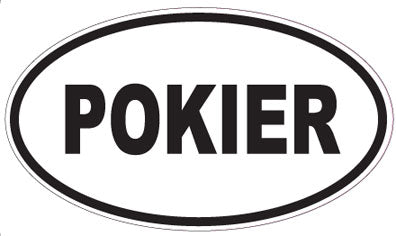 POKIER - Oval Sticker
