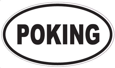 POKING - Oval Sticker