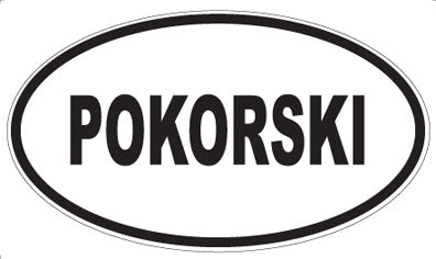 POKORSKI - Oval Sticker