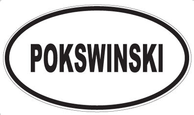 POKSWINSKI - Oval Sticker