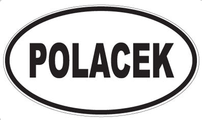 POLACEK - Oval Sticker