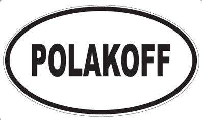 POLAKOFF - Oval Sticker