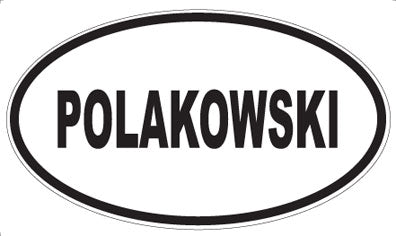 POLAKOWSKI - Oval Sticker