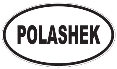 POLASHEK - Oval Sticker