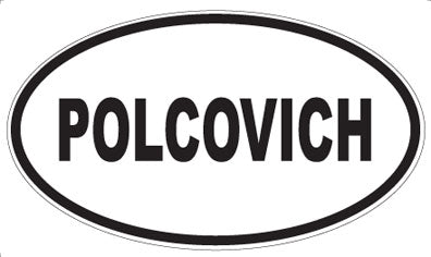 POLCOVICH - Oval Sticker