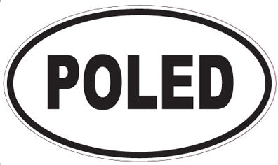POLED - Oval Sticker