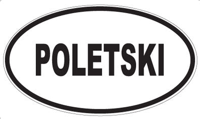 POLETSKI - Oval Sticker