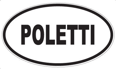 POLETTI - Oval Sticker