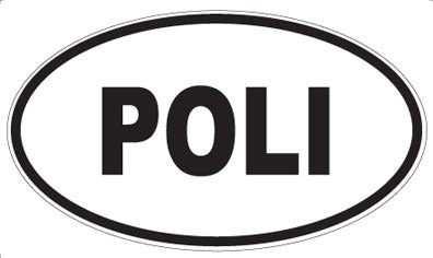 POLI - Oval Sticker