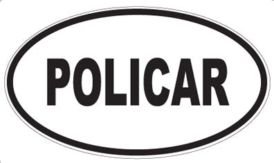 POLICAR - Oval Sticker