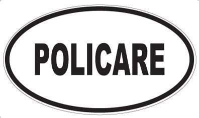 POLICARE - Oval Sticker