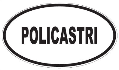 POLICASTRI - Oval Sticker
