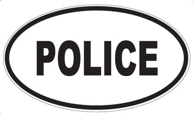 POLICE - Oval Magnet