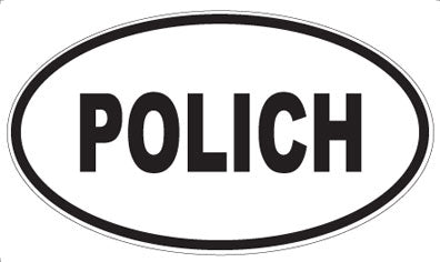 POLICH - Oval Sticker