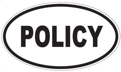 POLICY - Oval Sticker