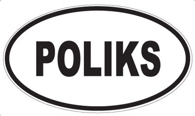 POLIKS - Oval Sticker