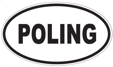 POLING - Oval Sticker