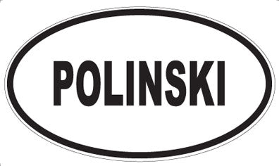 POLINSKI - Oval Sticker